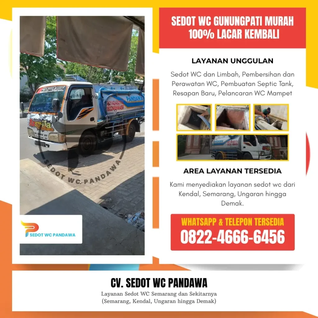 Sedot WC Gunungpati - CV. Sedot WC Pandawa
